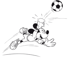 [Translate to romanian:] Disney colouring page with Mickey Mouse