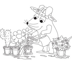 [Translate to romanian:] colouring page flowers